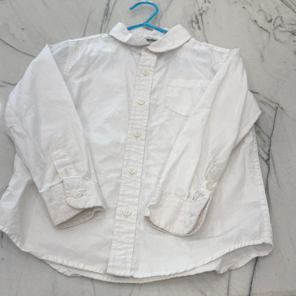 Janie and Jack White Button Down Shirt